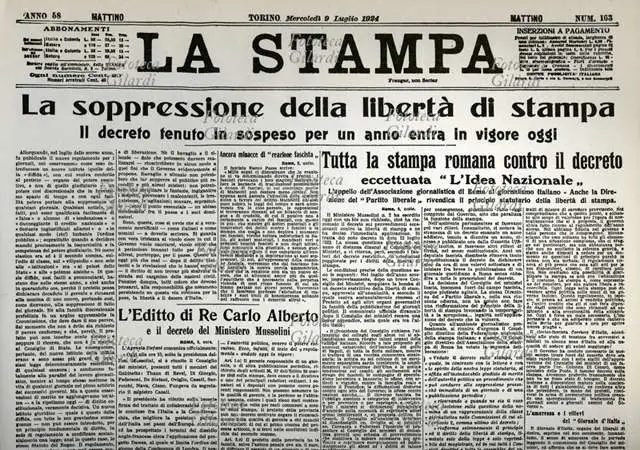 Giornale del periodo fascista